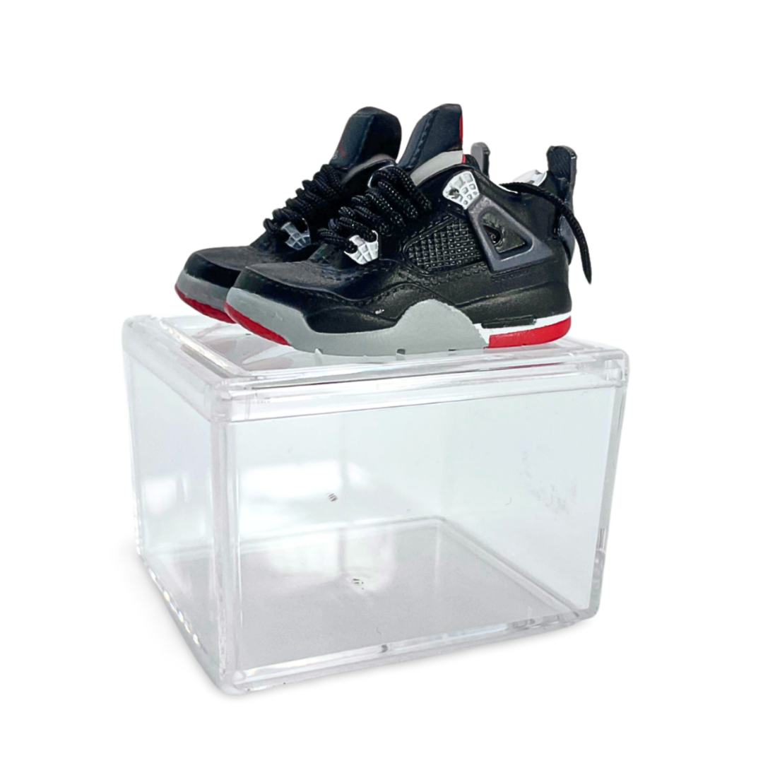 Miniature Sneakers - Nike Air Jordan 4 Bred Black