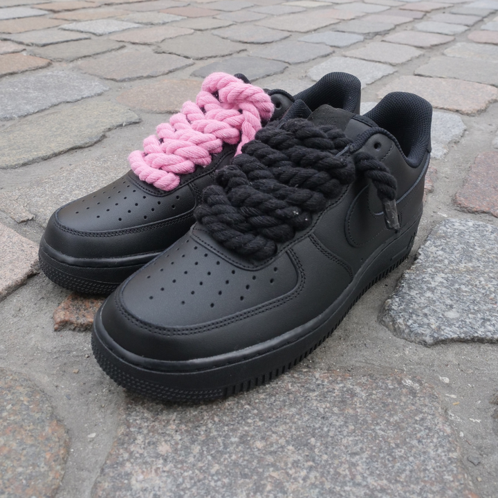 Chunky Rope Lace Customs Black