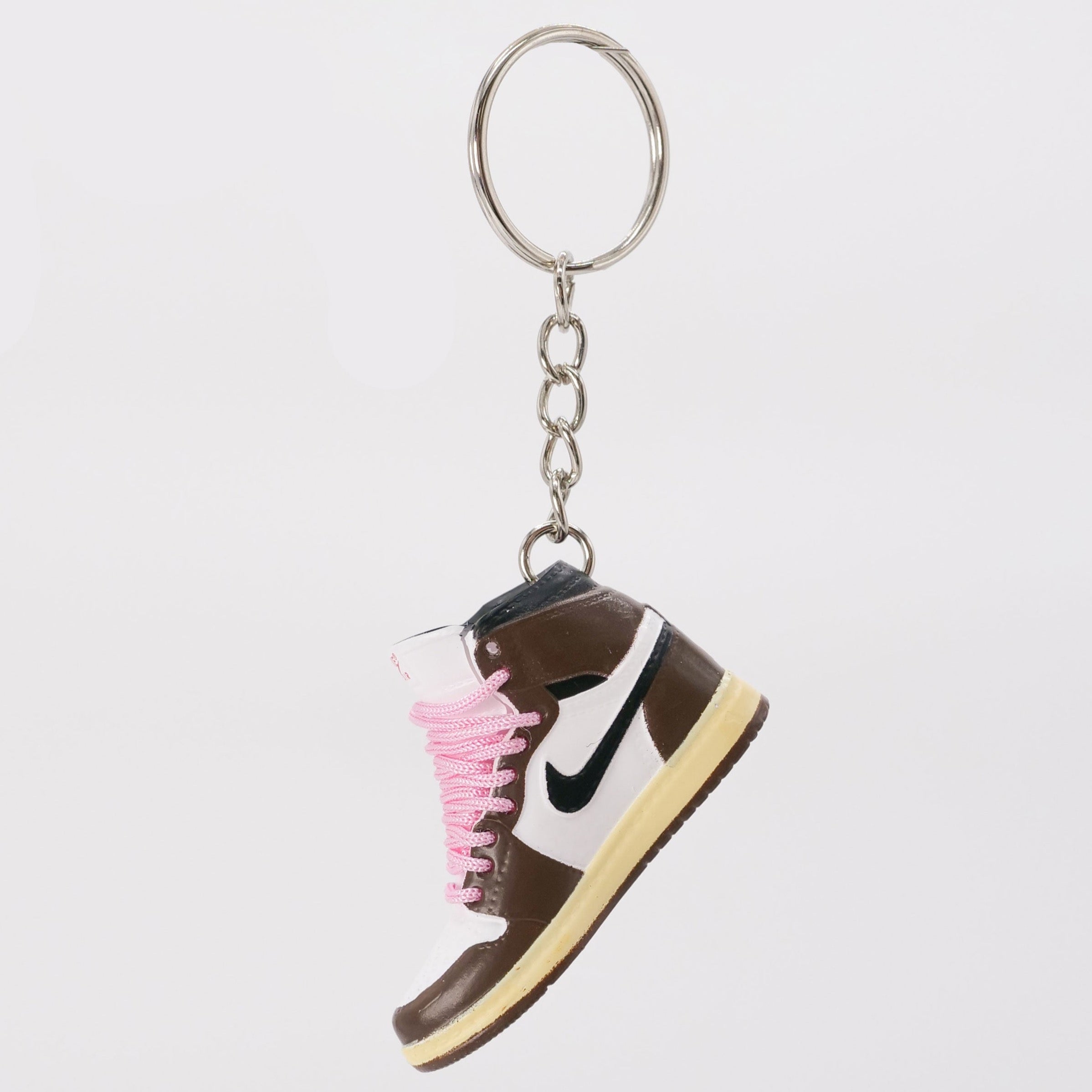 Sneaker keychain - Nike Air Jordan 1 x Travis Scott Mocha (pink laced)