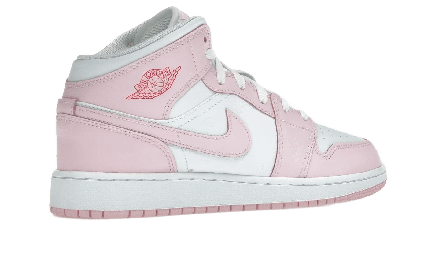Nike Air Jordan 1 Mid Pink Foam Fire Red - DQ8423-608