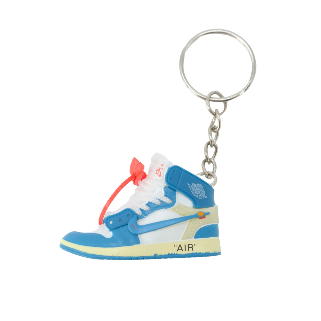 Sneaker Nyckelring - Jordan 1 High Off-White University Blue