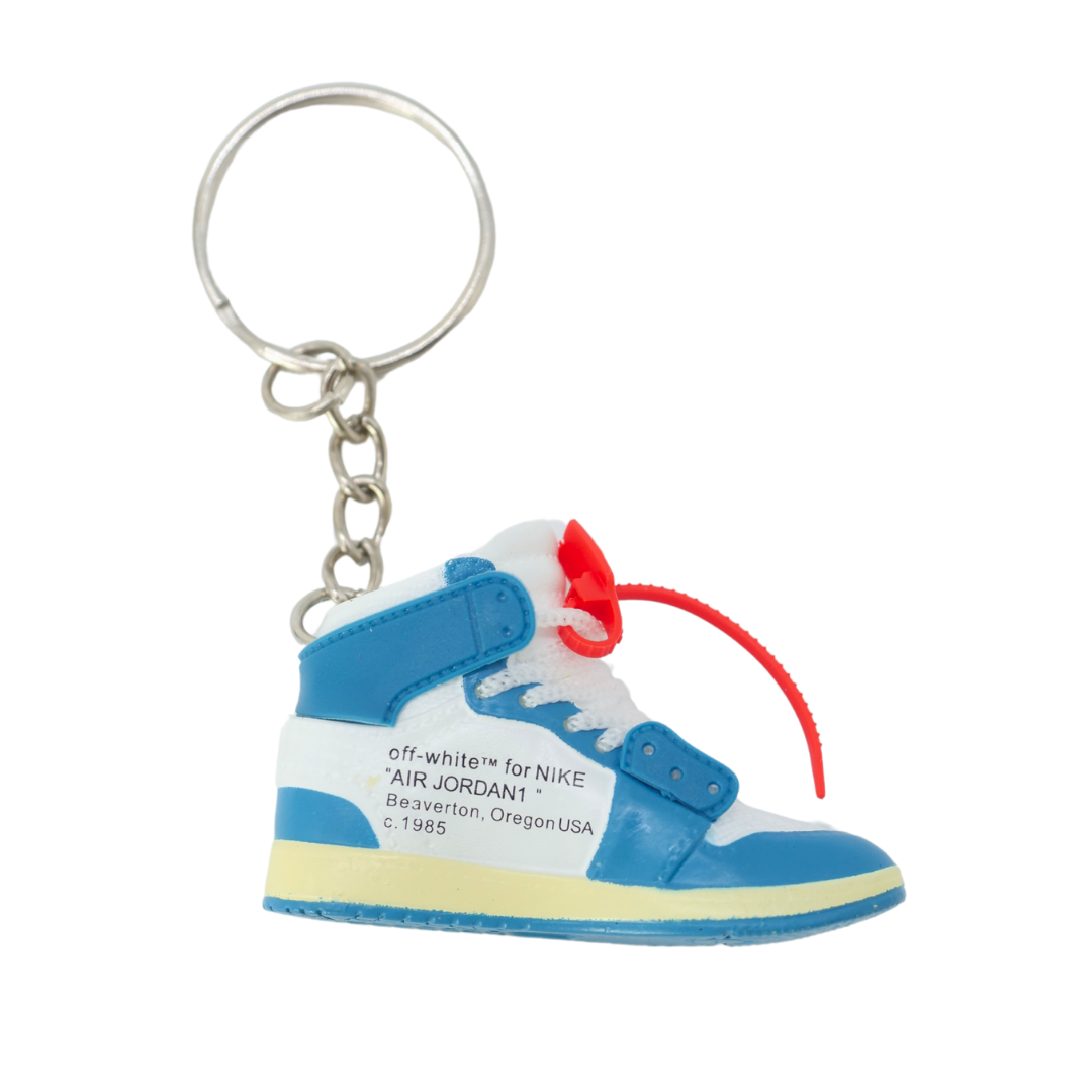 Sneaker Nyckelring - Jordan 1 High Off-White University Blue