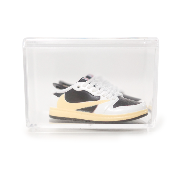 Miniature Sneakers - Nike Air Jordan 1 Retro Low Travis Scott Reverse Mocha - White laced